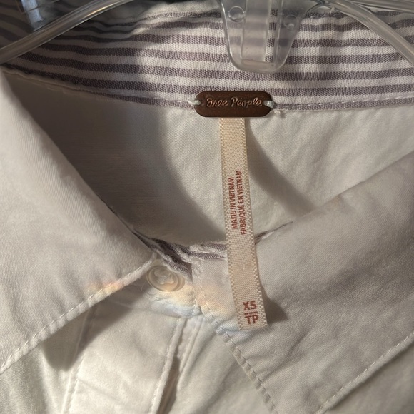 Free People All For You white long sleeve shirt mini dress Size XS - Picture 14 of 17